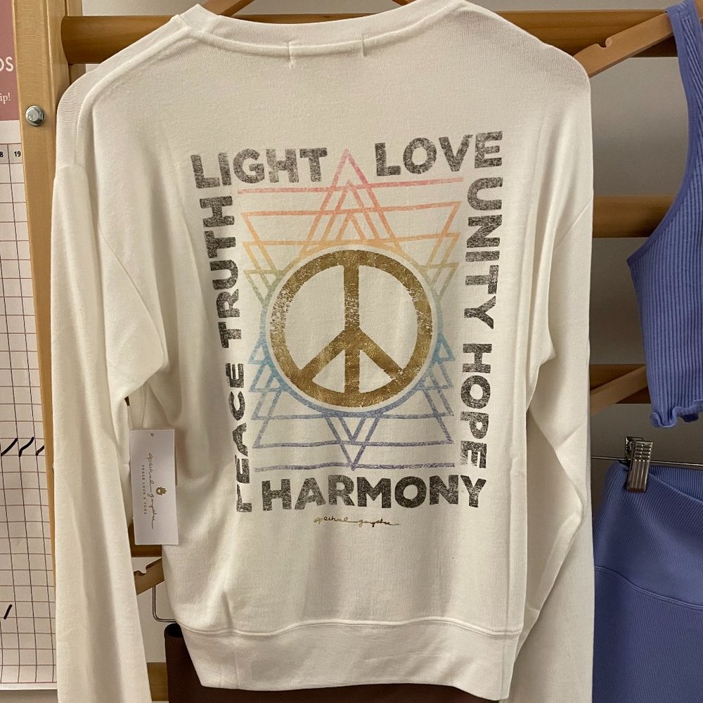 Spiritual Gangster Harmony Crew Neck with Peace Sign